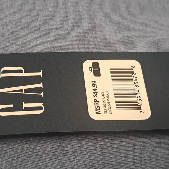 Gap Women's Eyelet Short Sleeve Shirt in English Manor Blue Sz Large - Picture 5 of 9